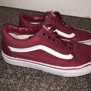 Burgundy old skool Vans